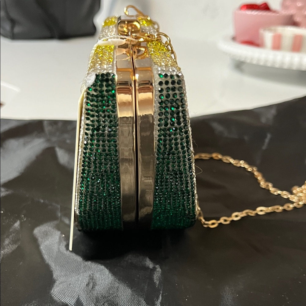 EVEVICTOR  Watermelon Slice Shape Crystal Clutch - Picture 10 of 14
